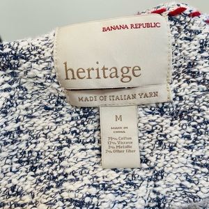 Banana Republic Heritage Marled Sweater, Preppy Navy ,M